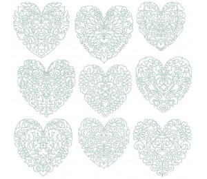 ADVENTSKALENDER 19. Dezember - Stickserie ITH - Untersetzer Herzen